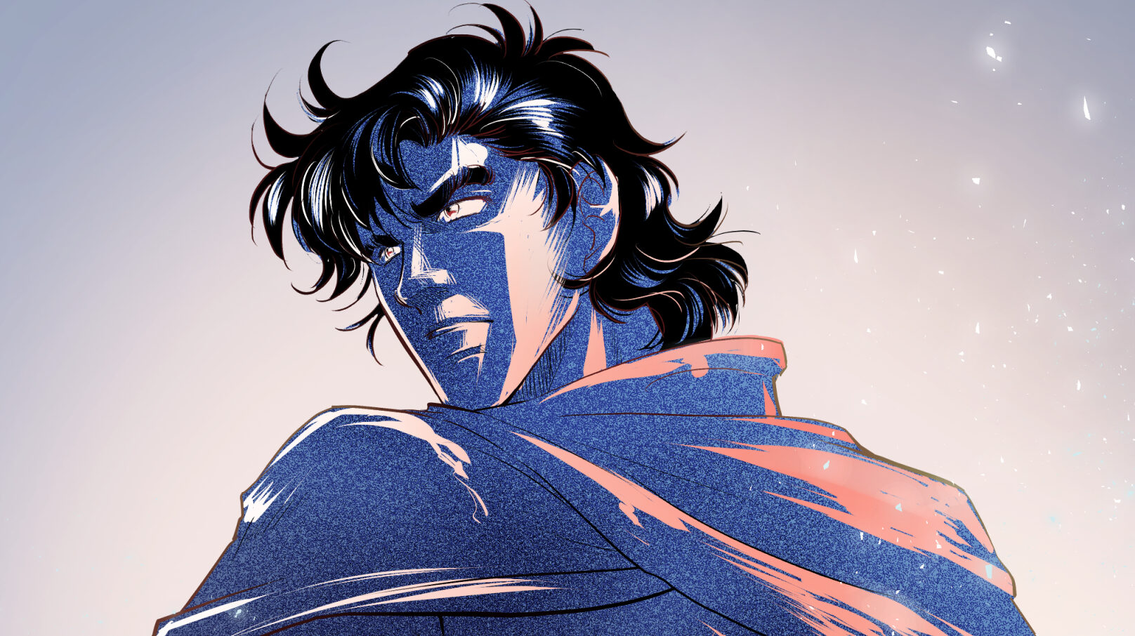 夜明けを背にして立つKAZUYAさん。